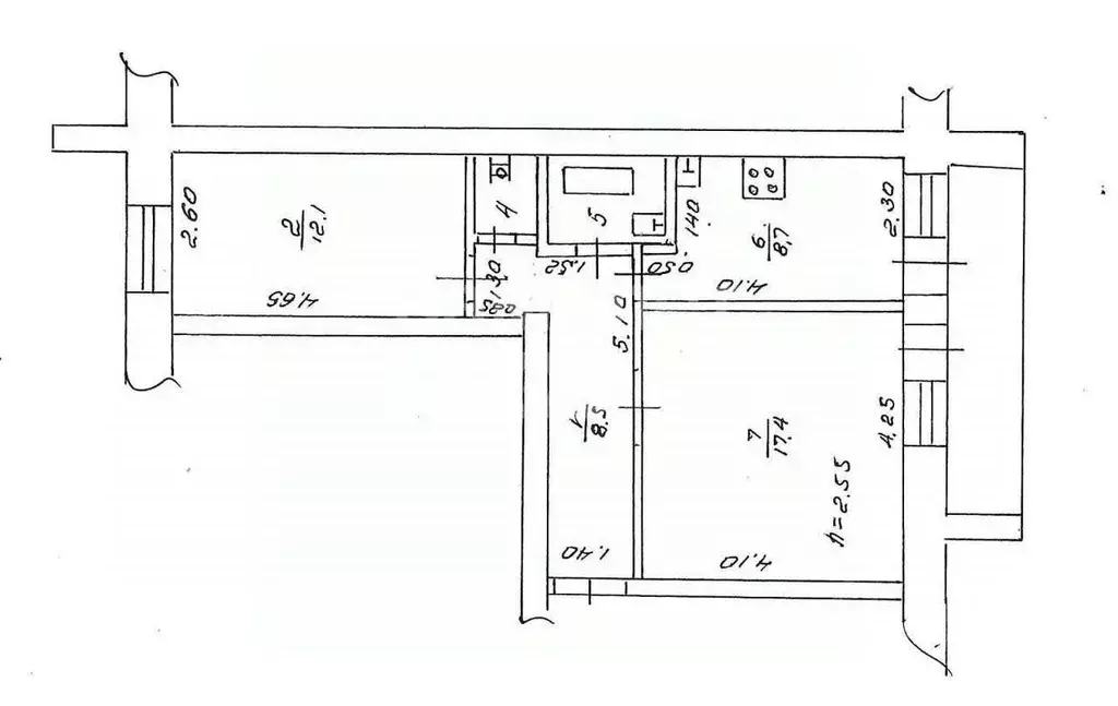 2-к кв. Липецкая область, Липецк Ново-Весовая ул., 18 (51.7 м) - Фото 1