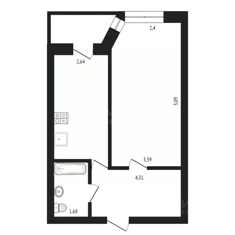 1-к кв. Тюменская область, Тюмень ул. Мельникайте, 144 (36.1 м) - Фото 1