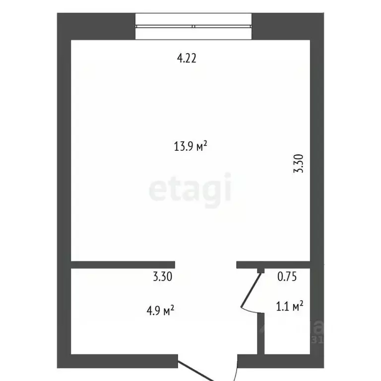 1-к кв. Челябинская область, Миасс ул. Островского, 84 (19.9 м) - Фото 2