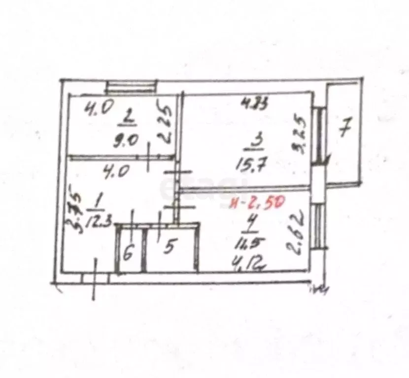 2-комнатная квартира: рабочий посёлок Разумное, Железнодорожная улица, ... - Фото 1