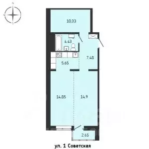 2-к кв. Иркутская область, Иркутск Советская ул., 115/1 (60.29 м) - Фото 0