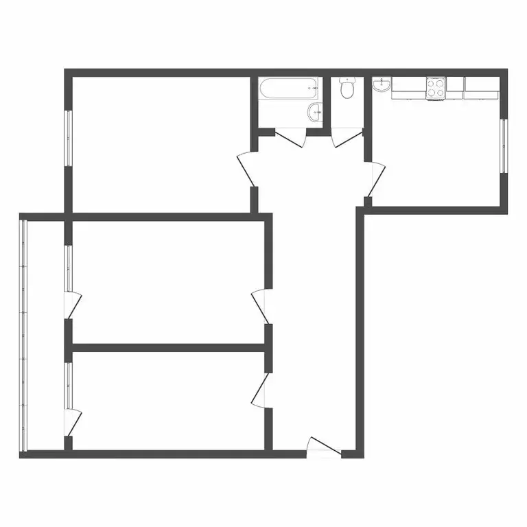 3-комнатная квартира: Ставрополь, улица Дзержинского, 196 (71 м) - Фото 0