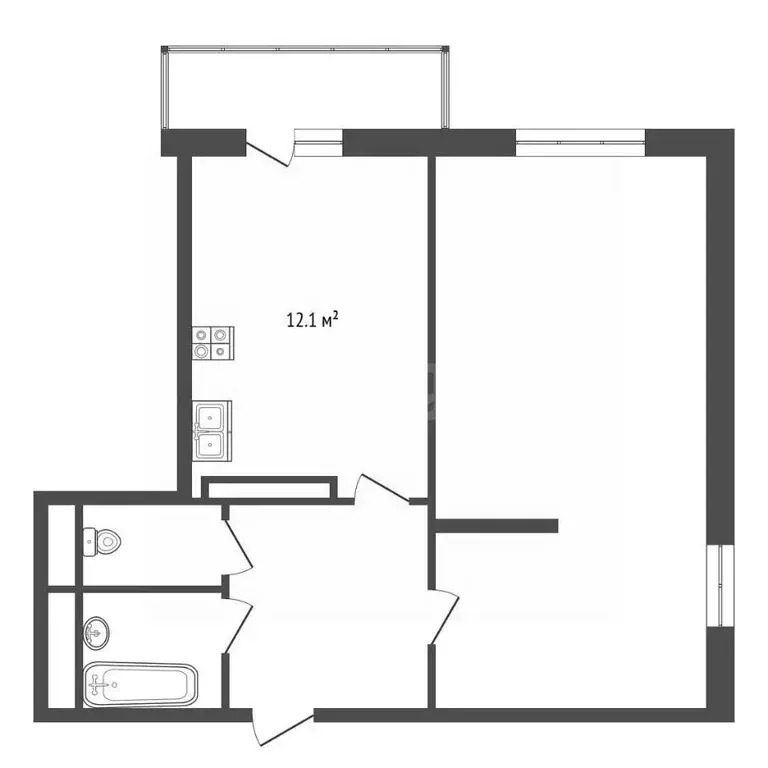 2-к кв. Московская область, Балашиха ш. Косинское, 4 (49.7 м) - Фото 1