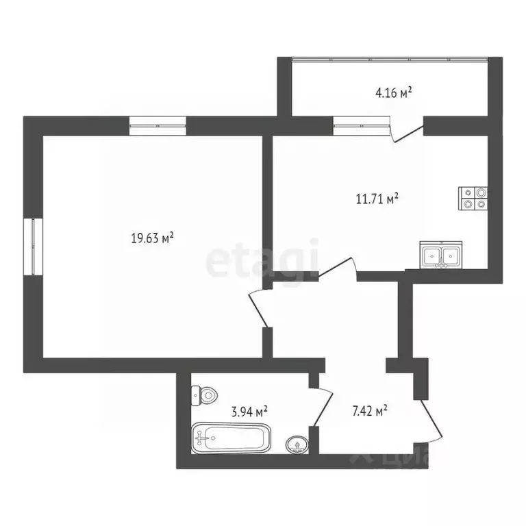 1-к кв. Мордовия, Саранск ул. Короленко, 19 (42.8 м) - Фото 1