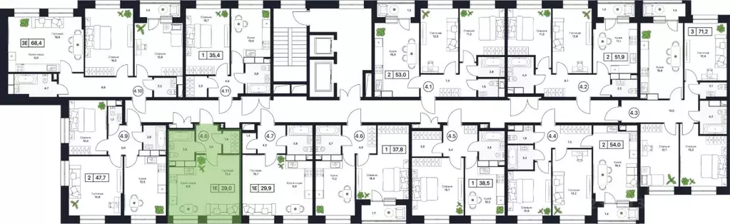 Студия Московская область, Пушкино Пушкино Град жилой комплекс, к2 ... - Фото 2