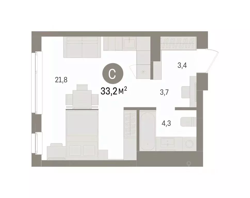 Студия Челябинская область, Сосновский муниципальный округ, пос. ... - Фото 2