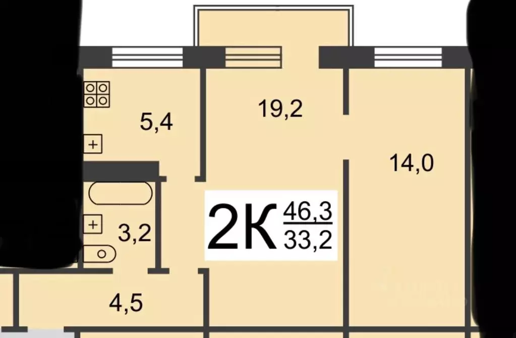 2-к кв. Нижегородская область, Нижний Новгород ул. Академика Баха, 11 ... - Фото 2