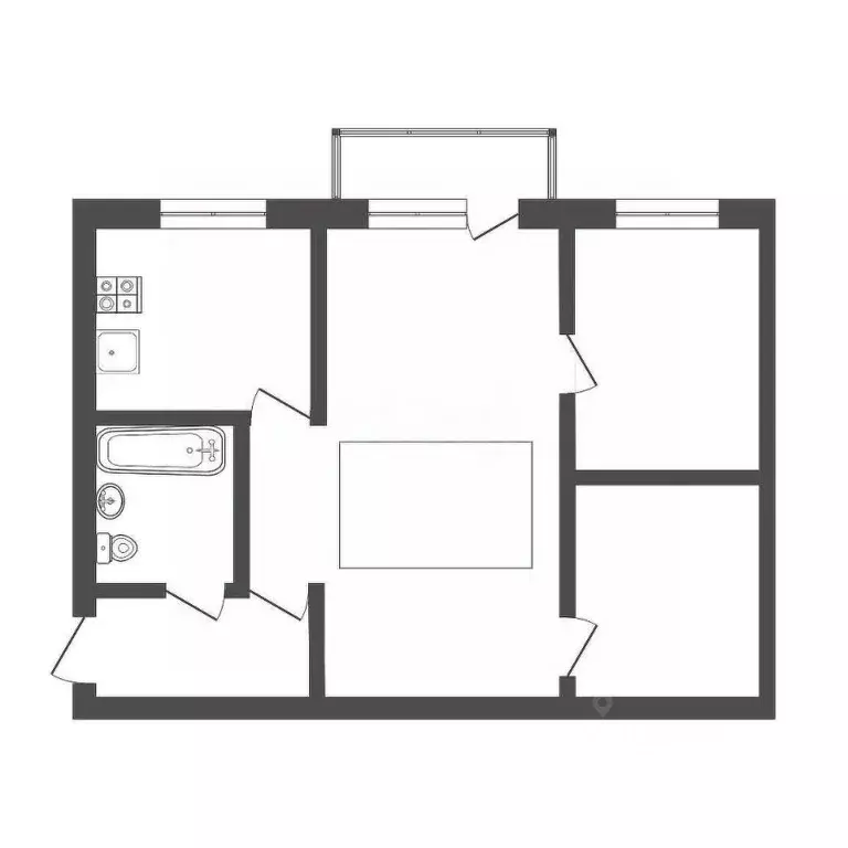 2-к кв. Тульская область, Тула ул. Кирова, 26к2 (45.1 м) - Фото 1