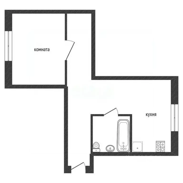1-к кв. Ленинградская область, Кириши ул. Энергетиков, 19 (32.0 м) - Фото 1