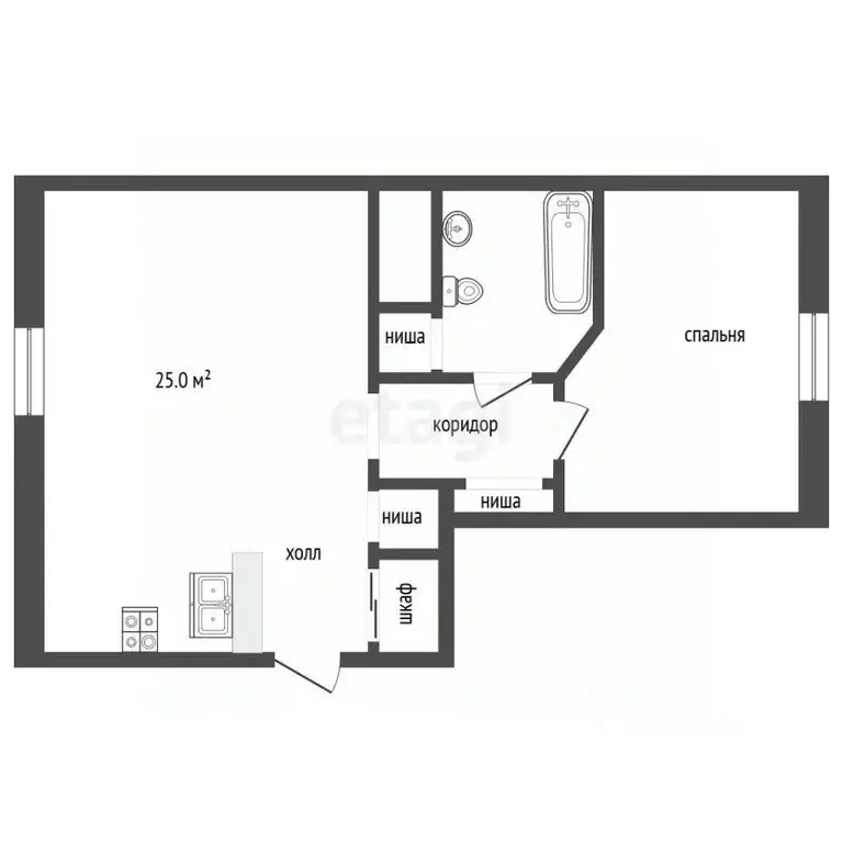 2-к кв. Севастополь ул. Вакуленчука, 26 (65.2 м) - Фото 1