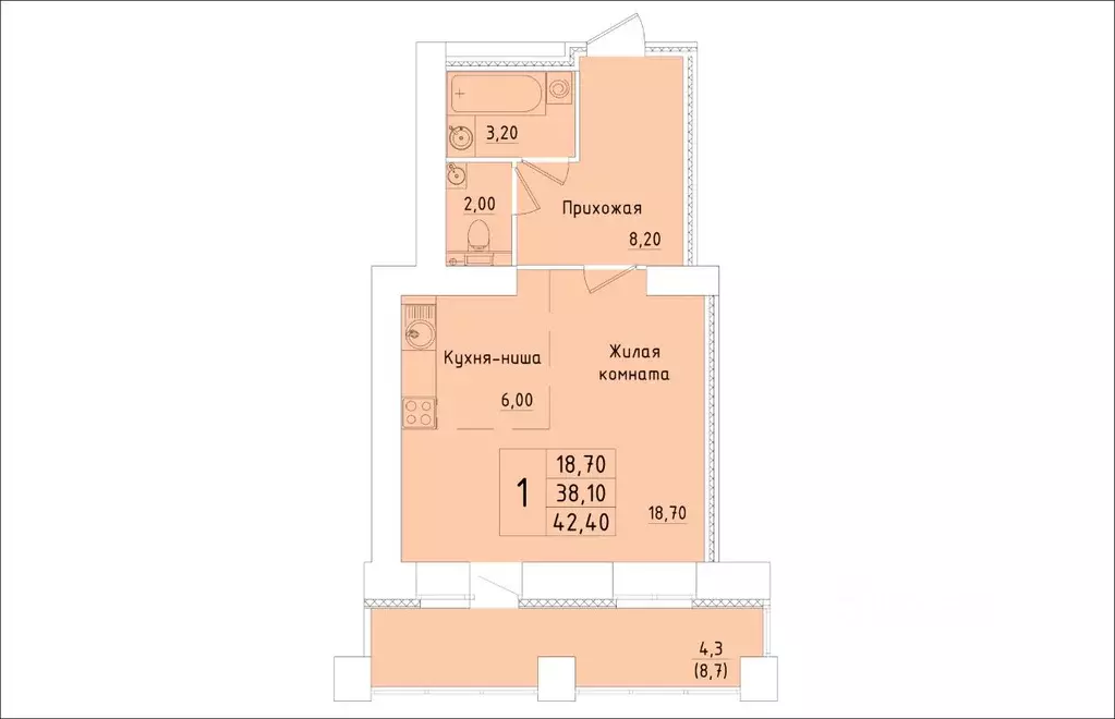1-к кв. Кировская область, Киров Хлебозаводской проезд, 6 (42.4 м) - Фото 0
