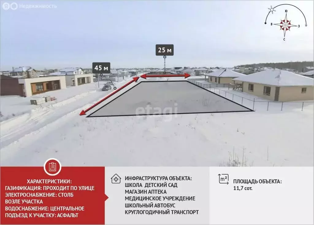 Участок в Тюмень, КП Лето-Парк, Светлая улица (11.7 м) - Фото 1