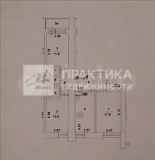 3-к. квартира, 71,7 м, 13/14 эт. - Фото 0