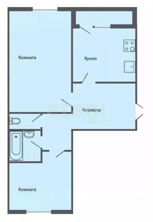 2-к кв. Тульская область, Богородицк ул. Володарского, 20 (49.9 м) - Фото 1