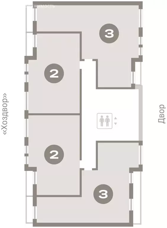 3-комнатная квартира: Тюмень, жилой комплекс Республики 205 (60.25 м) - Фото 1