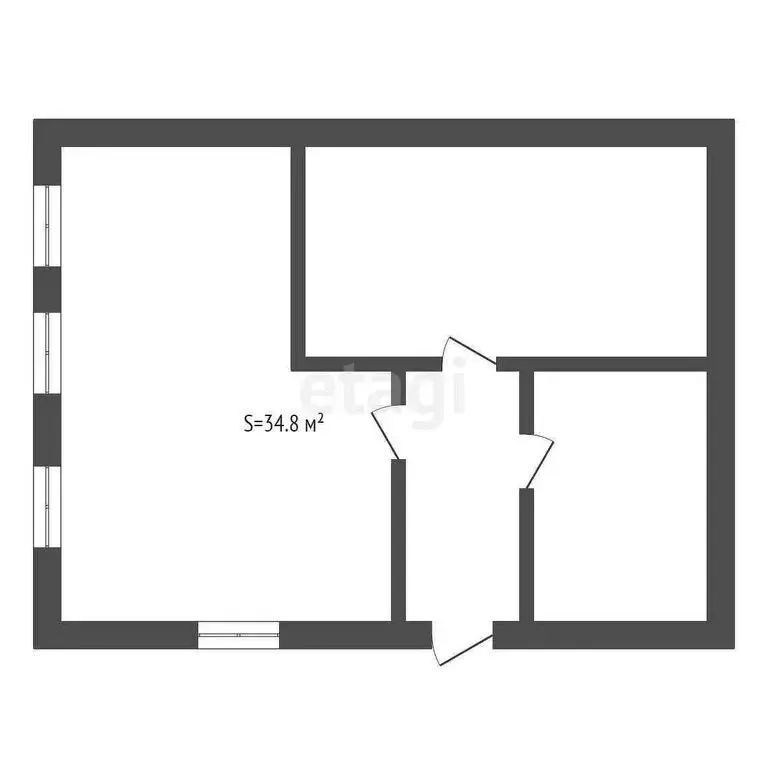 Дом в Ялуторовск, Красноармейская улица (34.8 м) - Фото 1