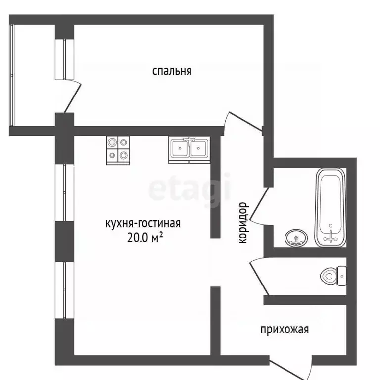 1-к кв. Тюменская область, Тюмень ул. Николая Зелинского, 3 (49.0 м) - Фото 1