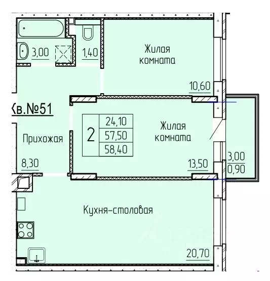 2-к кв. Ростовская область, Батайск ул. Макаровского, 4к2 (58.5 м) - Фото 0