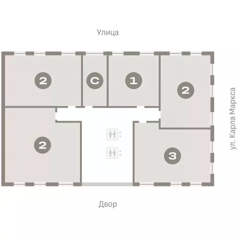 2-к кв. Курганская область, Курган Центральный жилрайон, Дом Кино ... - Фото 2