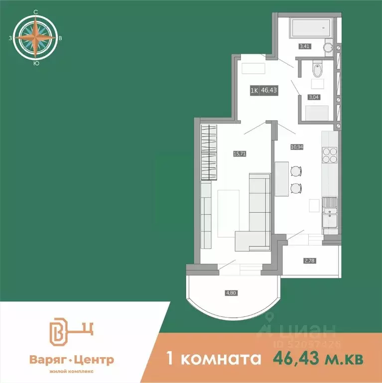 1-к кв. Приморский край, Владивосток Русская ул., 91 (38.65 м) - Фото 1