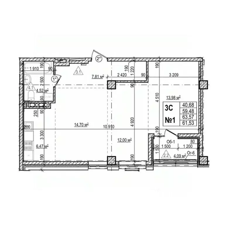 3-к кв. Приморский край, Уссурийск Семь Ветров мкр, Уссури Парк жилой ... - Фото 1