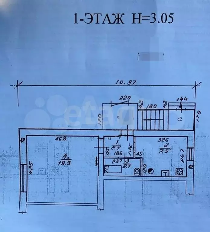 1-к. квартира, 32,5 м, 1/3 эт. - Фото 0