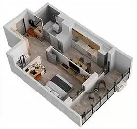 1-к кв. Татарстан, Набережные Челны Замелекесье мкр, 20-й мкр, 12 ... - Фото 1