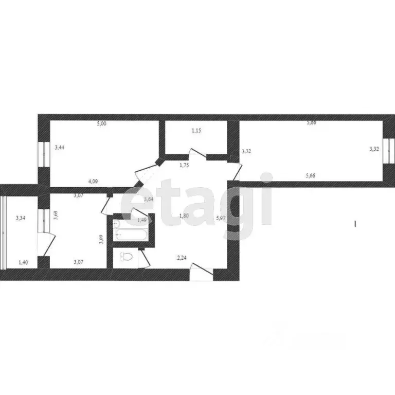 2-к кв. Амурская область, Благовещенск Игнатьевское ш., 12/2 (68.0 м) - Фото 1