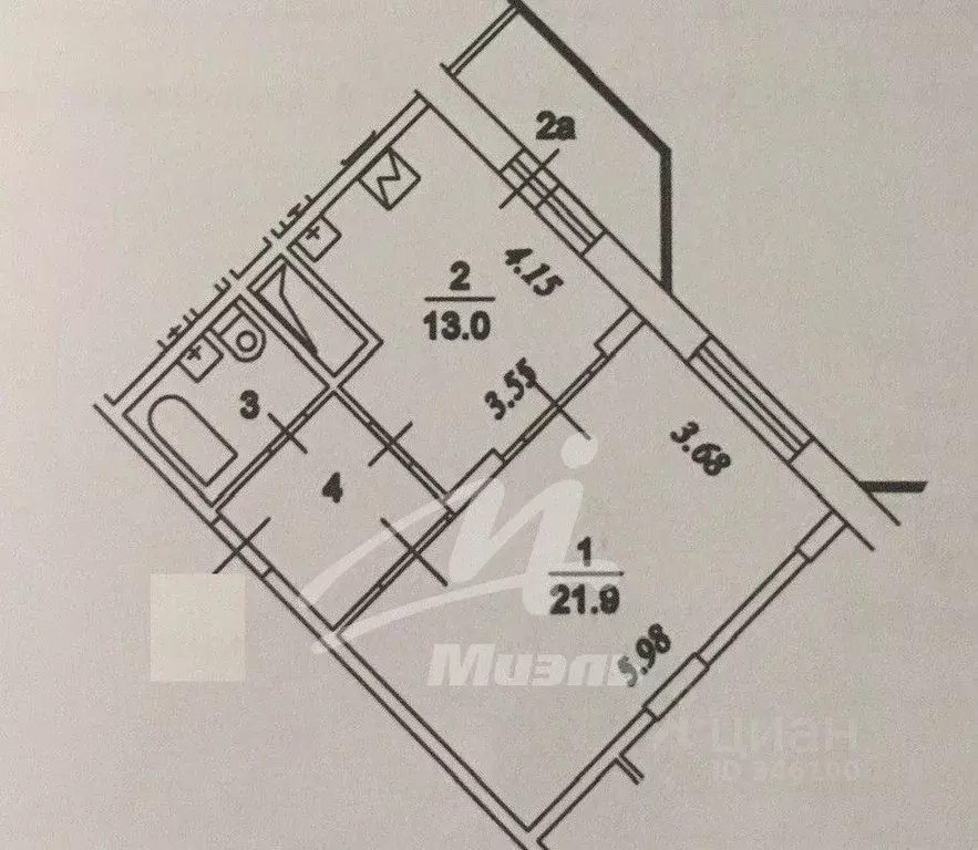 1-к кв. Москва 6-я Радиальная ул., 5к4 (44.6 м) - Фото 1