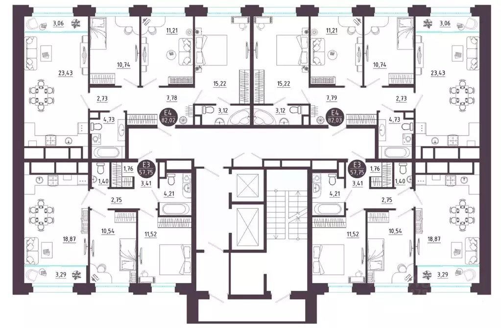 3-к кв. Рязанская область, Рязань Московское ш. (82.03 м) - Фото 1