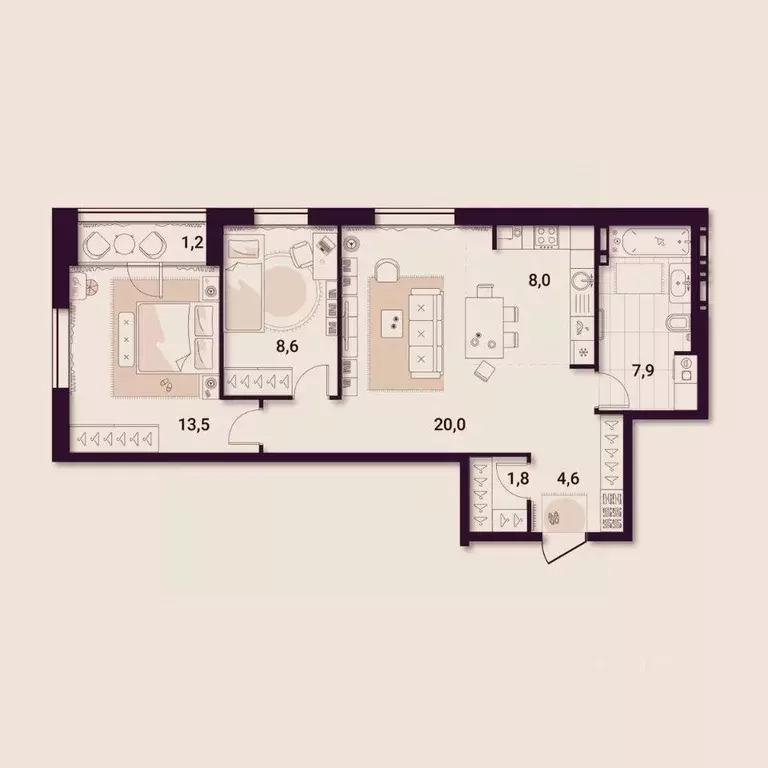 2-к кв. Приморский край, Артем ул. Куйбышева, 11А (65.61 м) - Фото 1