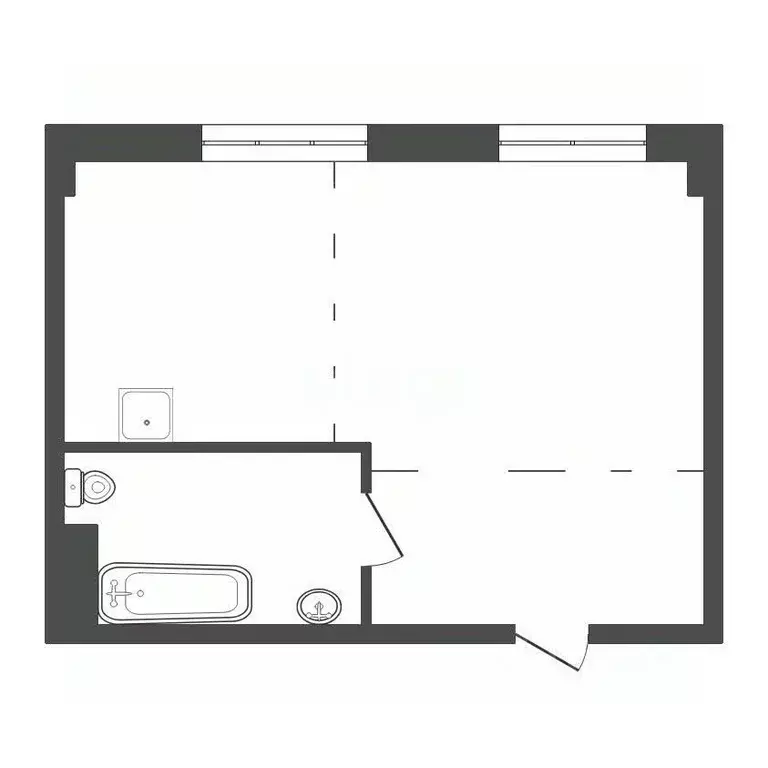 Студия Иркутская область, Иркутск ул. Красноказачья, 23/3 (26.5 м) - Фото 1