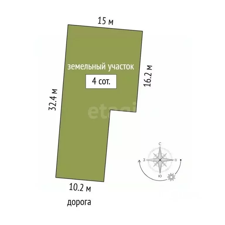 Участок в Севастополь с. Орловка, ул. Озерная, 47 (4.0 сот.) - Фото 2