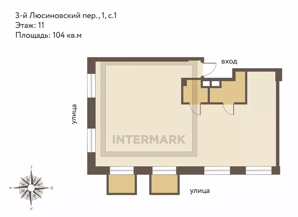 3-к кв. Москва 3-й Люсиновский пер., 1С1 (104.0 м) - Фото 2