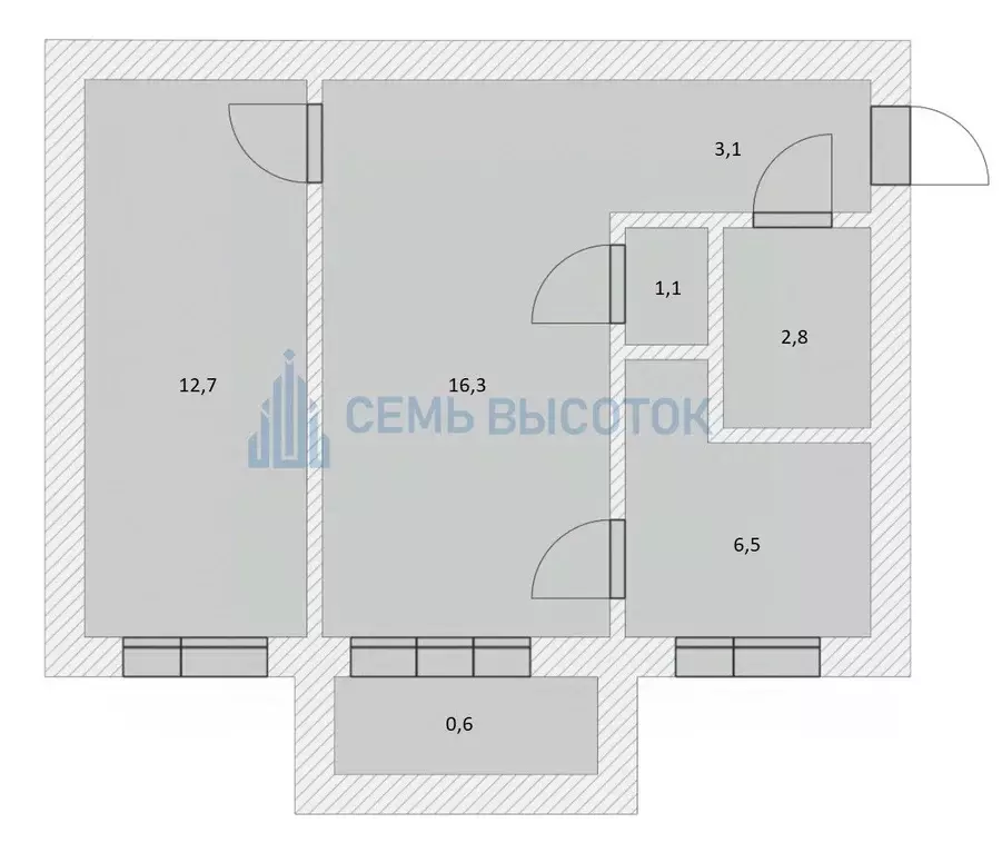 2-к кв. Московская область, Домодедово Центральный мкр, проезд 1-й ... - Фото 1