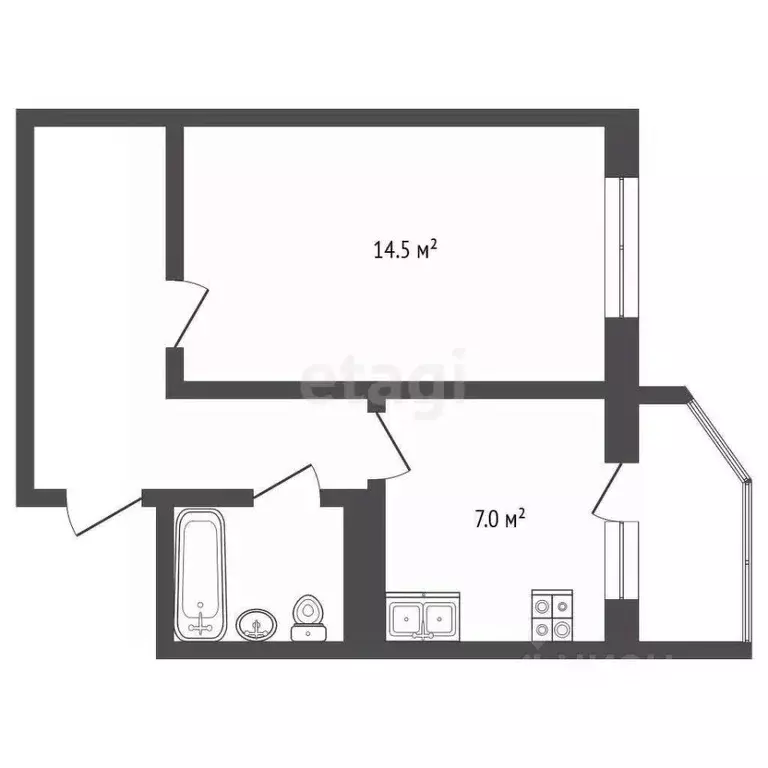 1-к кв. Тюменская область, Тюмень Антипино мкр, ул. Беловежская, 17 ... - Фото 1