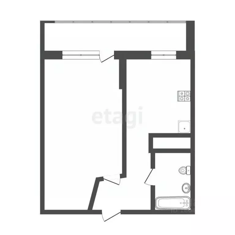 1-к кв. Московская область, Дмитров имени К.А. Аверьянова мкр, 22 ... - Фото 2