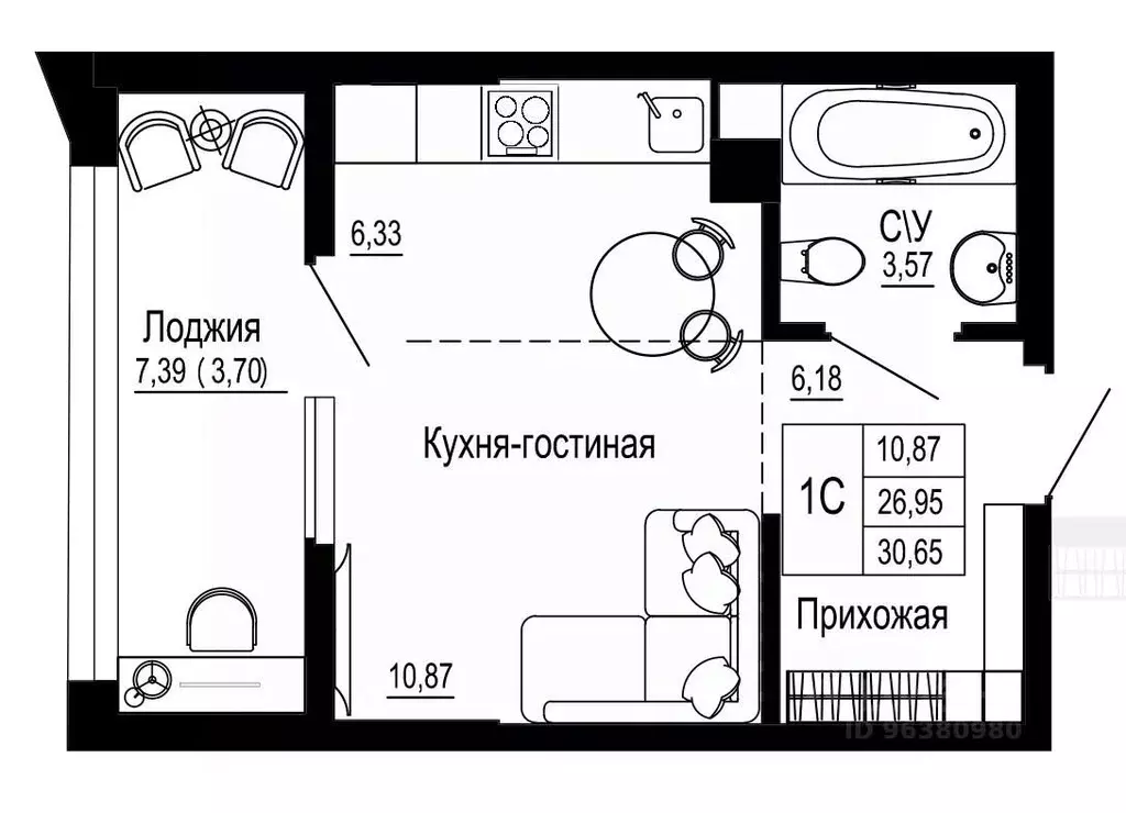 1-к кв. Ростовская область, Ростов-на-Дону Привокзальная ул., 3в ... - Фото 0