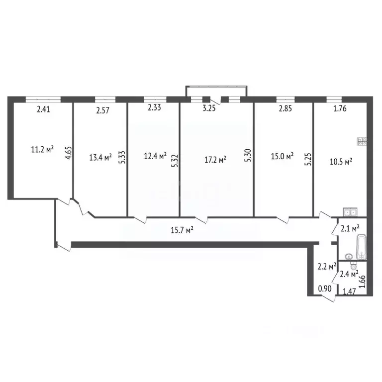 Комната Санкт-Петербург ул. Яблочкова, 3 (11.7 м) - Фото 2