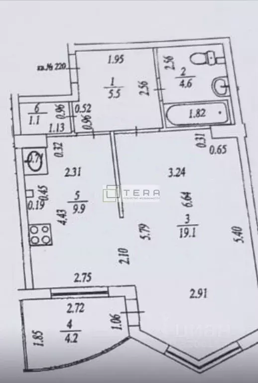 1-к кв. Башкортостан, Уфа Российская ул., 25 (44.4 м) - Фото 1