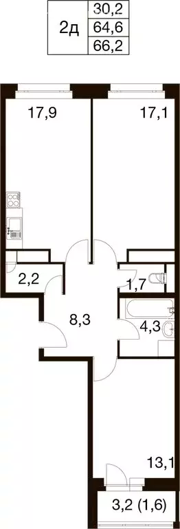 3-комнатная квартира: Балашиха, микрорайон Гагарина, Проектная улица, ... - Фото 1