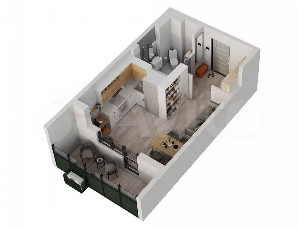 Квартира-студия, 30 м, 15/17 эт. - Фото 1