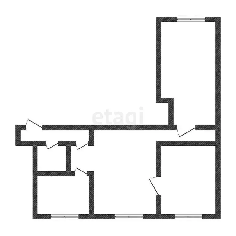 3-комнатная квартира: село Целинное, Целинная улица, 10 (55.2 м) - Фото 1