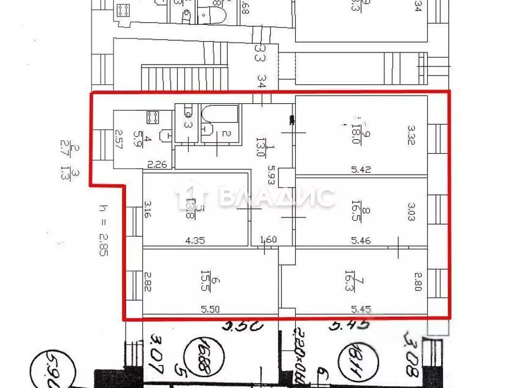 5-к кв. Санкт-Петербург Большая Монетная ул., 31-33 (103.0 м) - Фото 2