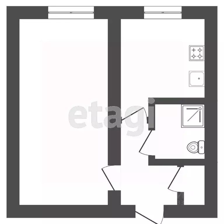 1-к кв. Тверская область, Тверь ул. Фадеева, 29 (31.0 м) - Фото 0