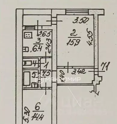 2-к кв. Орловская область, Орел Октябрьская ул., 132А (51.0 м) - Фото 1