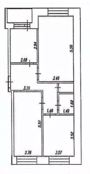 3-к кв. Тверская область, Тверь ул. Жигарева, 33 (70.5 м) - Фото 1