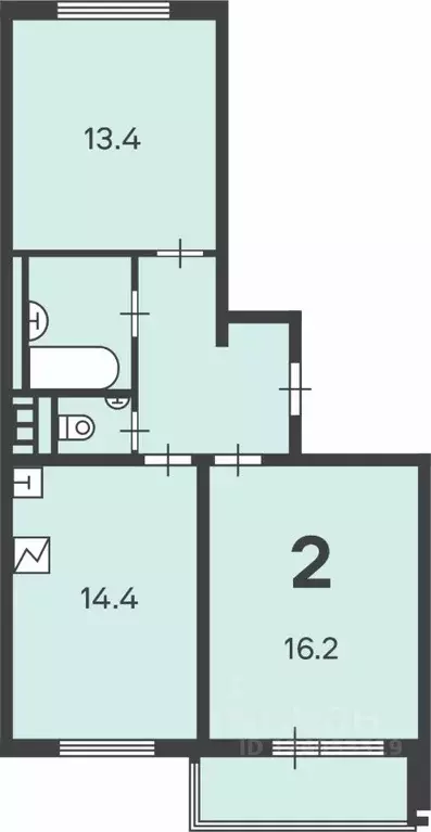 2-к кв. Москва ул. Кварцевая, 5к2 (56.0 м) - Фото 0