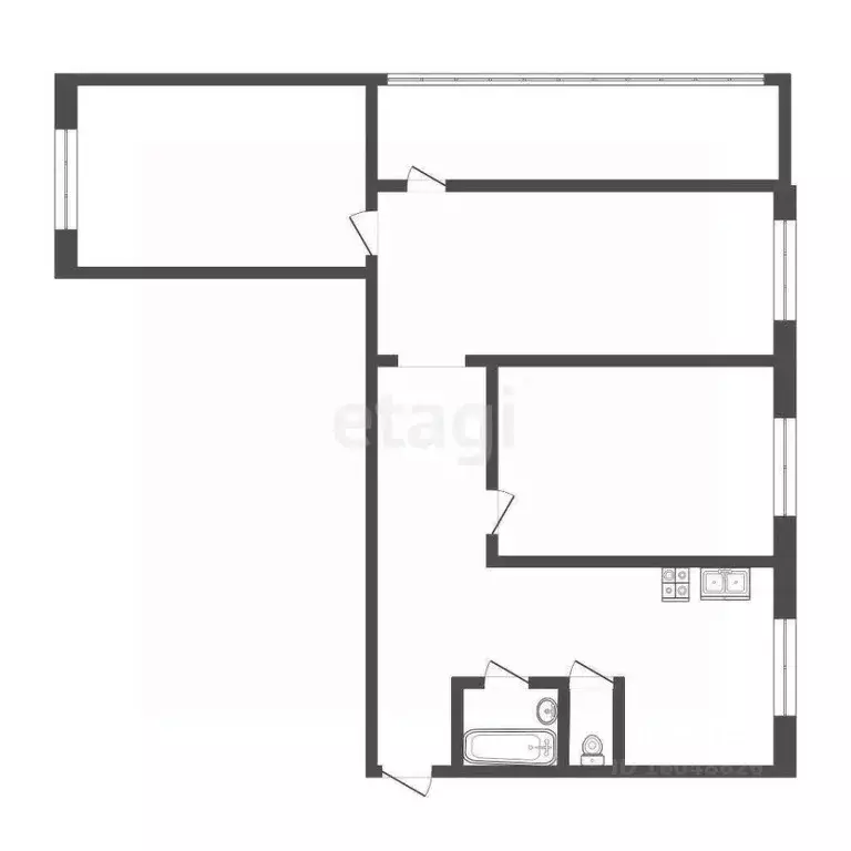 3-к кв. Московская область, Дмитров Центральная ул., 5А (68.7 м) - Фото 1