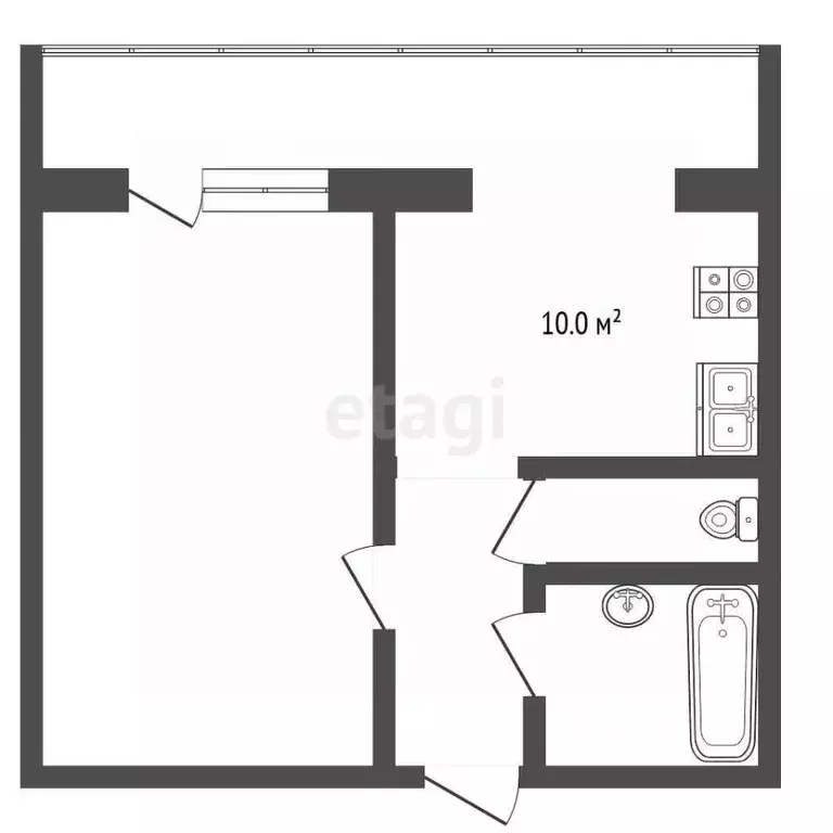 1-к кв. Ставропольский край, Кисловодск Полтавская ул. (39.8 м) - Фото 2